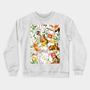 Doggies and Florals Crewneck Sweatshirt